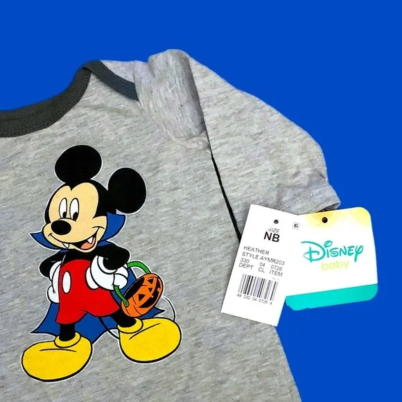 Disney Mickey Mouse Vampire Dracula Halloween Romper NWT - Picture 8 of 13